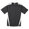 Sport-Tek Men's Iron Grey/White Colorblock PosiCharge Competitor Tee