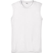 Sport-Tek Men's White Sleeveless PosiCharge Competitor Tee