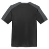 Sport-Tek Men's Black/ Iron Grey PosiCharge Competitor Sleeve-Blocked Tee