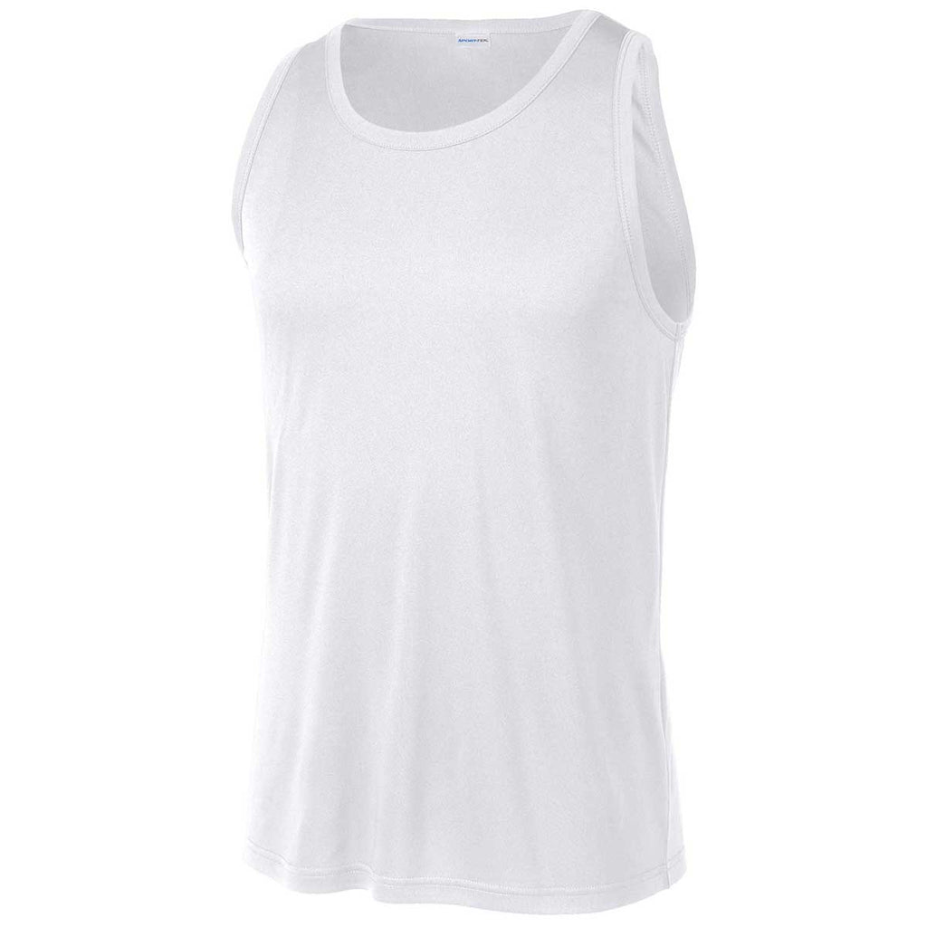 Sport-Tek Men's White PosiCharge Competitor Tank