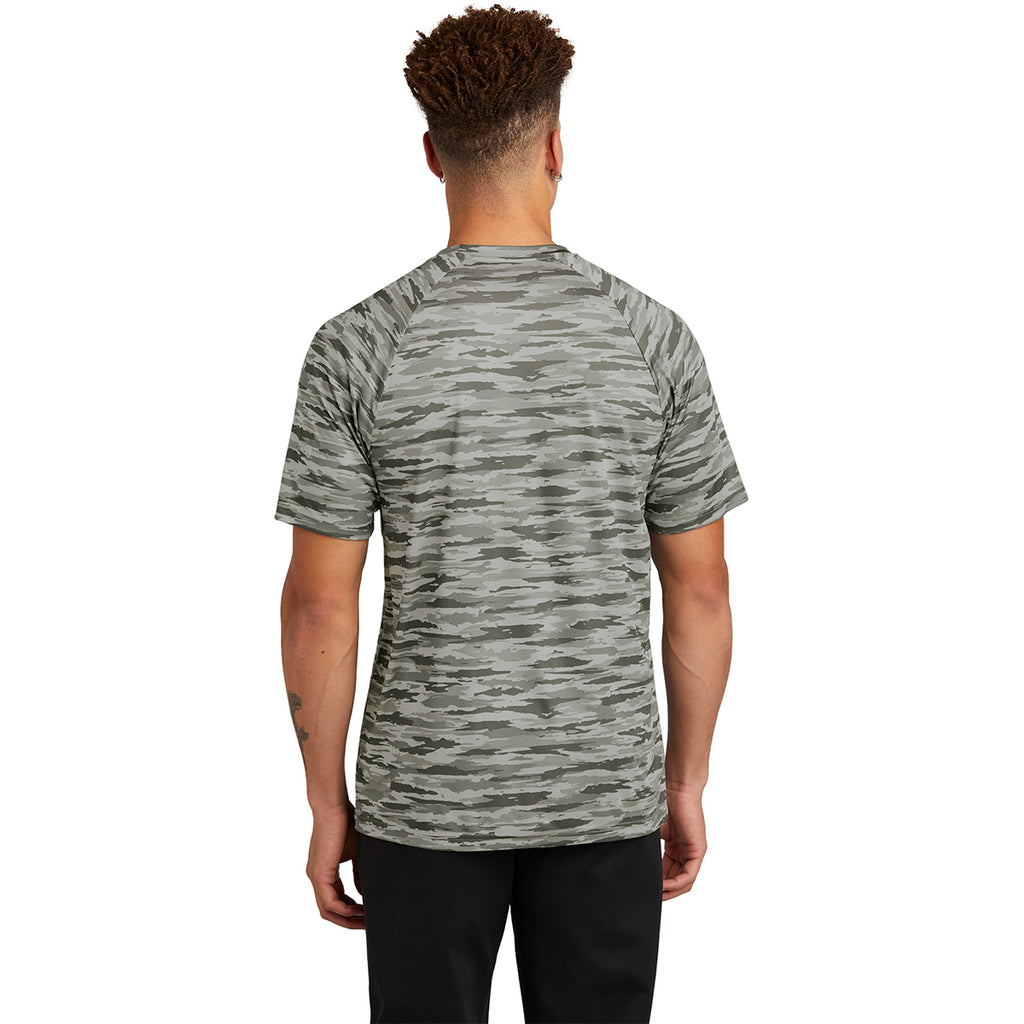 Sport-Tek Men's Silver Drift Camo Tee