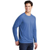 Sport-Tek Men's True Royal Heather PosiCharge Long Sleeve Tri-Blend Wicking Raglan Tee