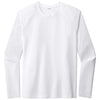 Sport-Tek Men's White Triad Solid PosiCharge Long Sleeve Tri-Blend Wicking Raglan Tee