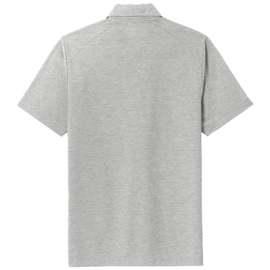 Sport-Tek Men's Light Grey Heather PosiCharge Tri-Blend Wicking Polo