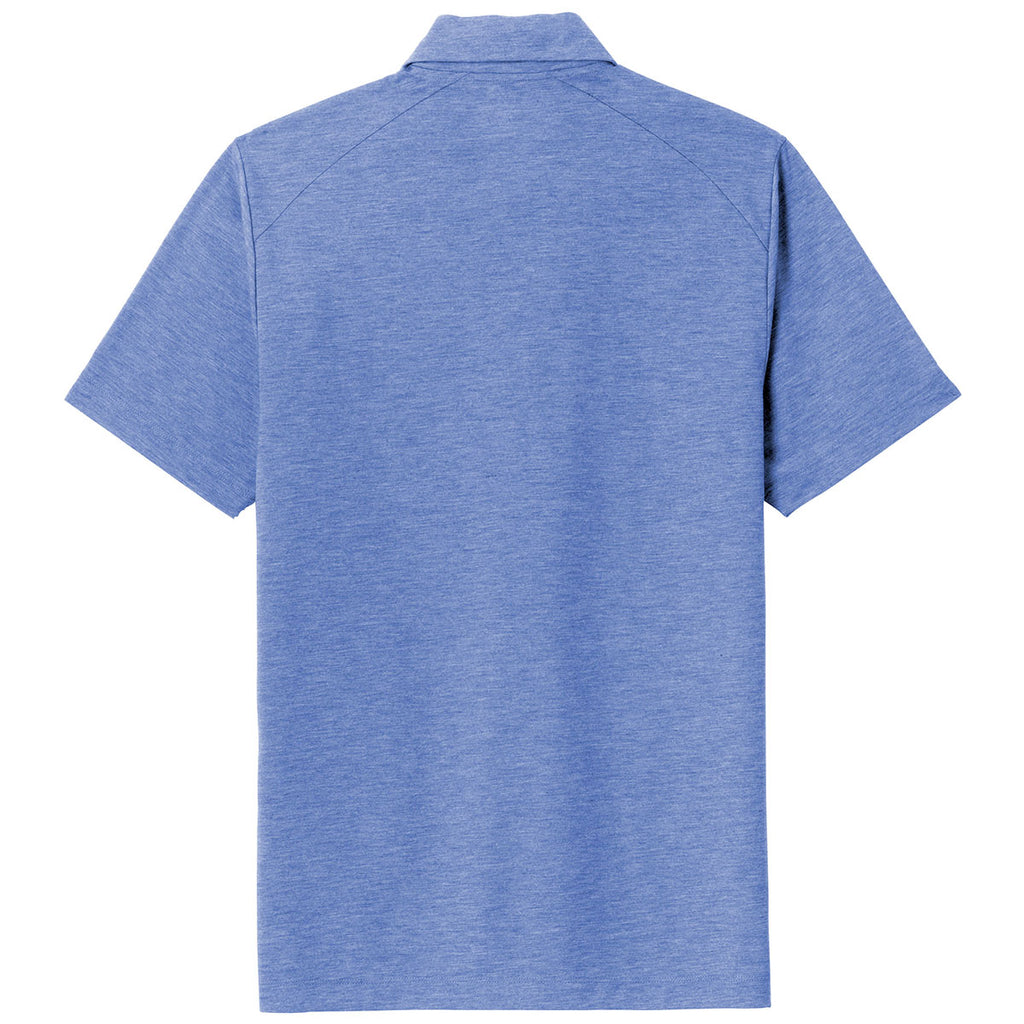 Sport-Tek Men's True Royal Heather PosiCharge Tri-Blend Wicking Polo