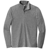 Sport-Tek Men's Dark Grey Heather PosiCharge Tri-Blend Wicking 1/4-Zip Pullover