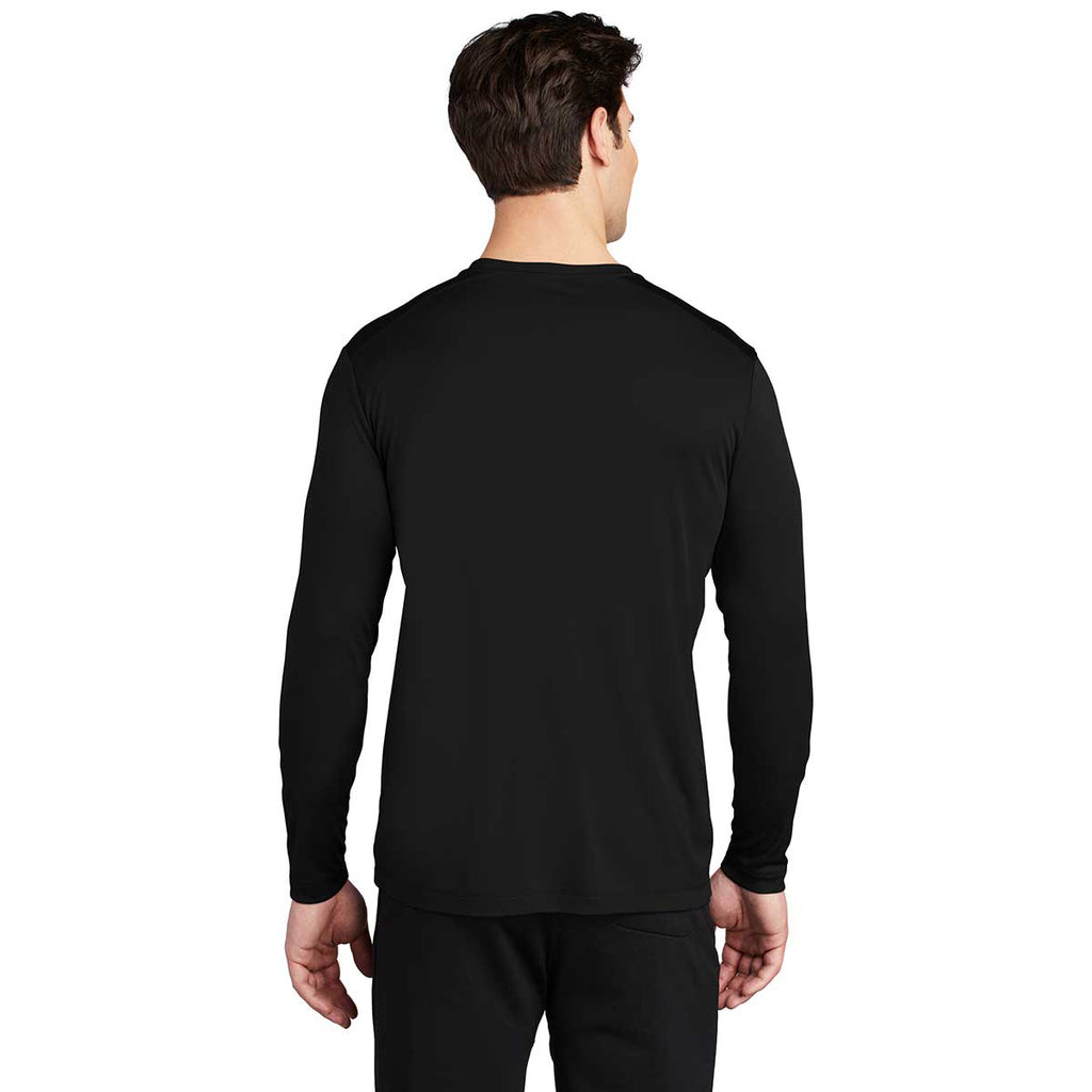 Sport-Tek Men's Black Posi-UV Pro Long Sleeve Tee