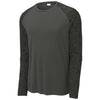 Sport-Tek Men's Black PosiCharge Digi Camo Long Sleeve Tee