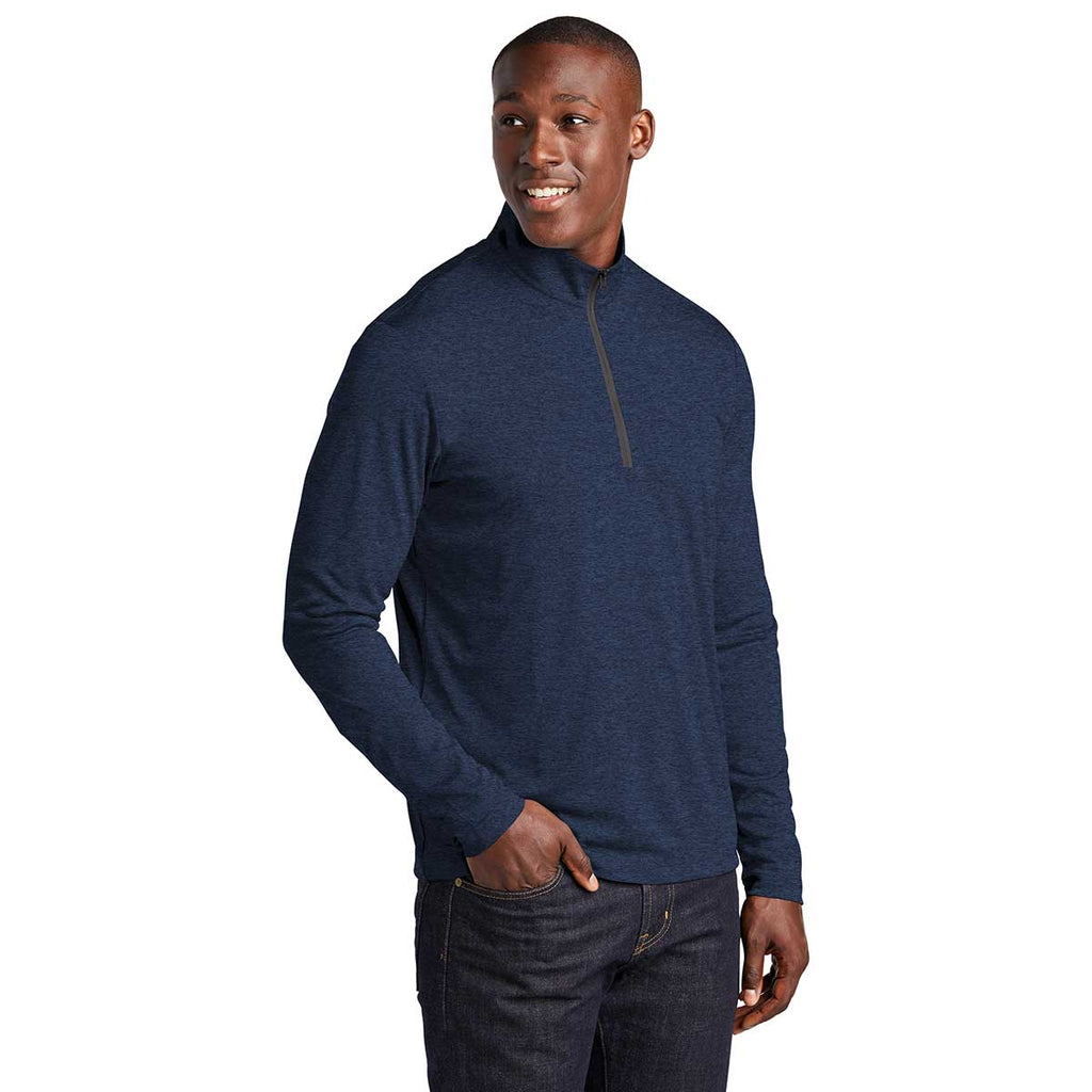 Sport-Tek Men's Dark Royal Heather Endeavor 1/4 Zip Pullover