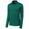 Sport-Tek Men's Marine Green Posi-UV Pro Long Sleeve Polo