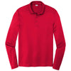 Sport-Tek Men's True Red Posi-UV Pro Long Sleeve Polo