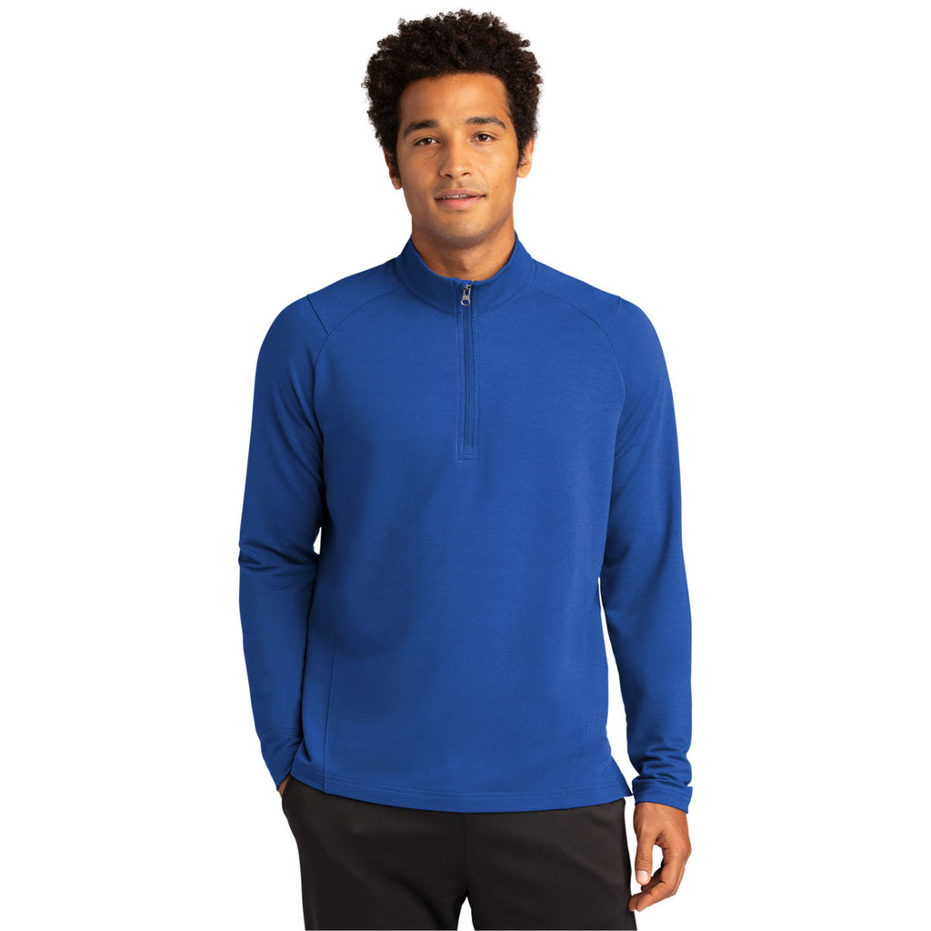 Sport-Tek Men's True Royal Sport-Wick Flex Fleece 1/4-Zip