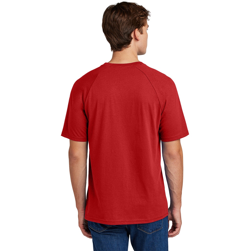 Sport-Tek Men's Deep Red Halftime Raglan Tee