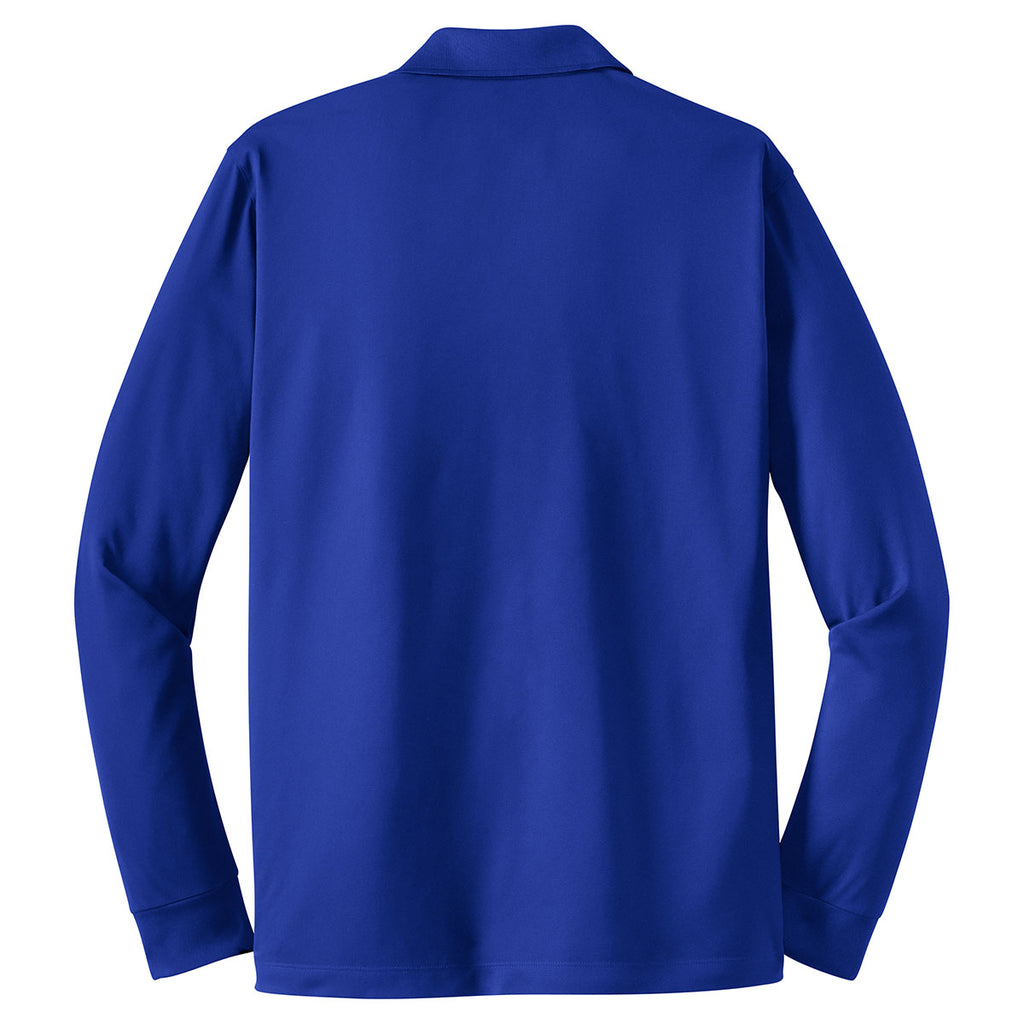 Sport-Tek Men's True Royal Long Sleeve Micropique Sport-Wick Polo