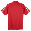 Sport-Tek Men's True Red/ White PosiCharge Micro-Mesh Colorblock Polo