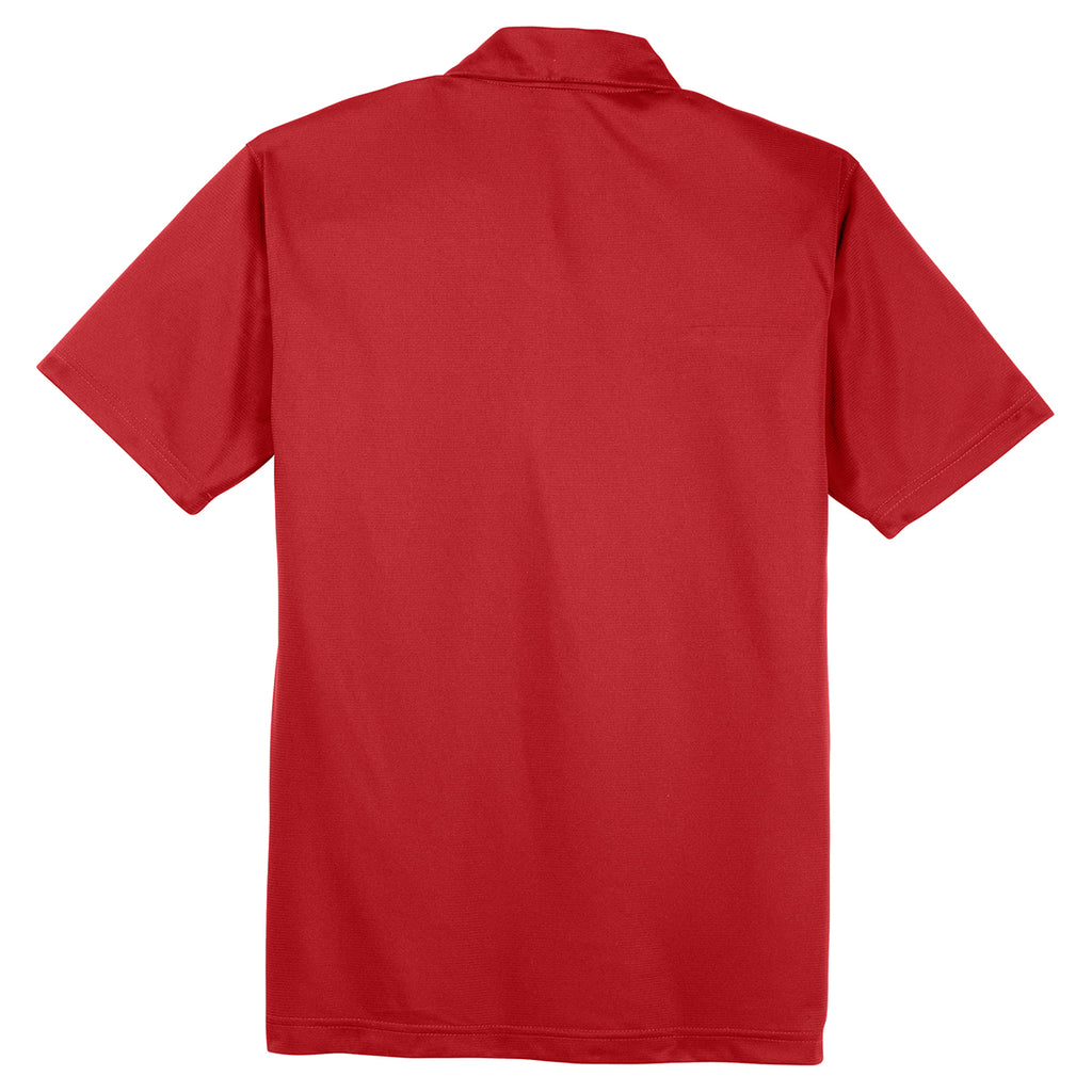 Sport-Tek Men's True Red PosiCharge Active Textured Polo