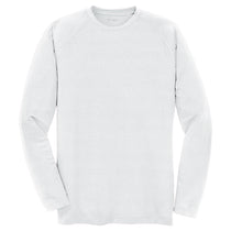 Sport-Tek Men's White Long Sleeve Ultimate Performance Crew