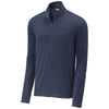 Sport-Tek Men's Dark Denim Heather Exchange 1.5 Long Sleeve Half Zip