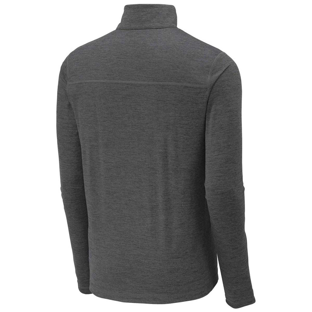 Sport-Tek Men's Graphite Heather Exchange 1.5 Long Sleeve Half Zip