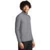 Sport-Tek Men's Grey Heather Exchange 1.5 Long Sleeve Half Zip