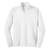 Sport-Tek Men's White Sport-Wick Stretch 1/4-Zip Pullover