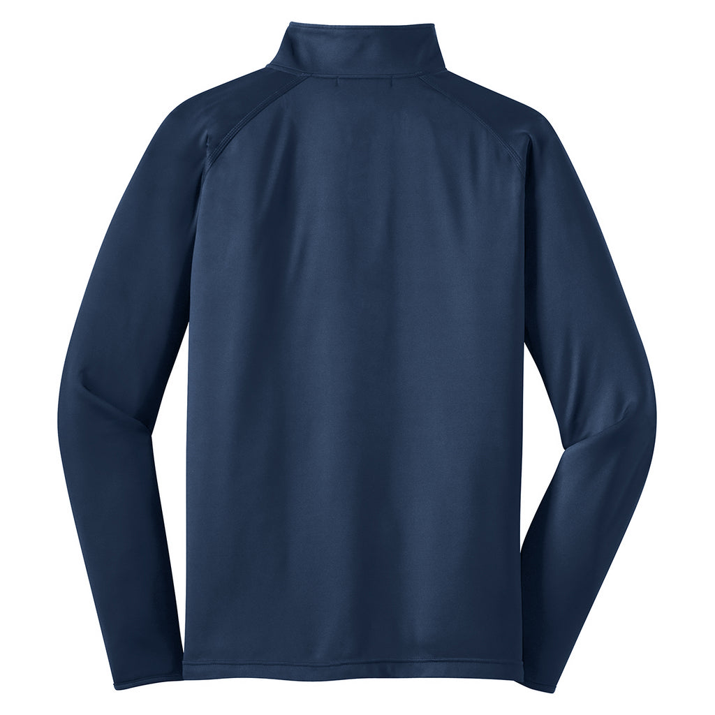 Sport-Tek Men's True Navy Sport-Wick Stretch 1/4-Zip Pullover