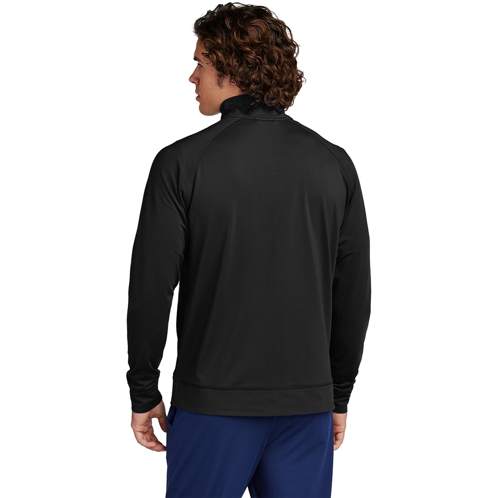 Sport-Tek Men's Black Sport-Wick Stretch Full-Zip Cadet Jacket