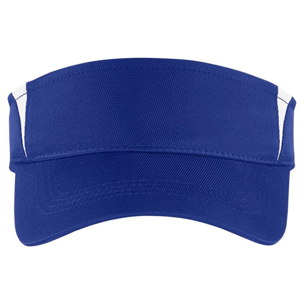 Sport-Tek True Royal/White Dry Zone Colorblock Visor