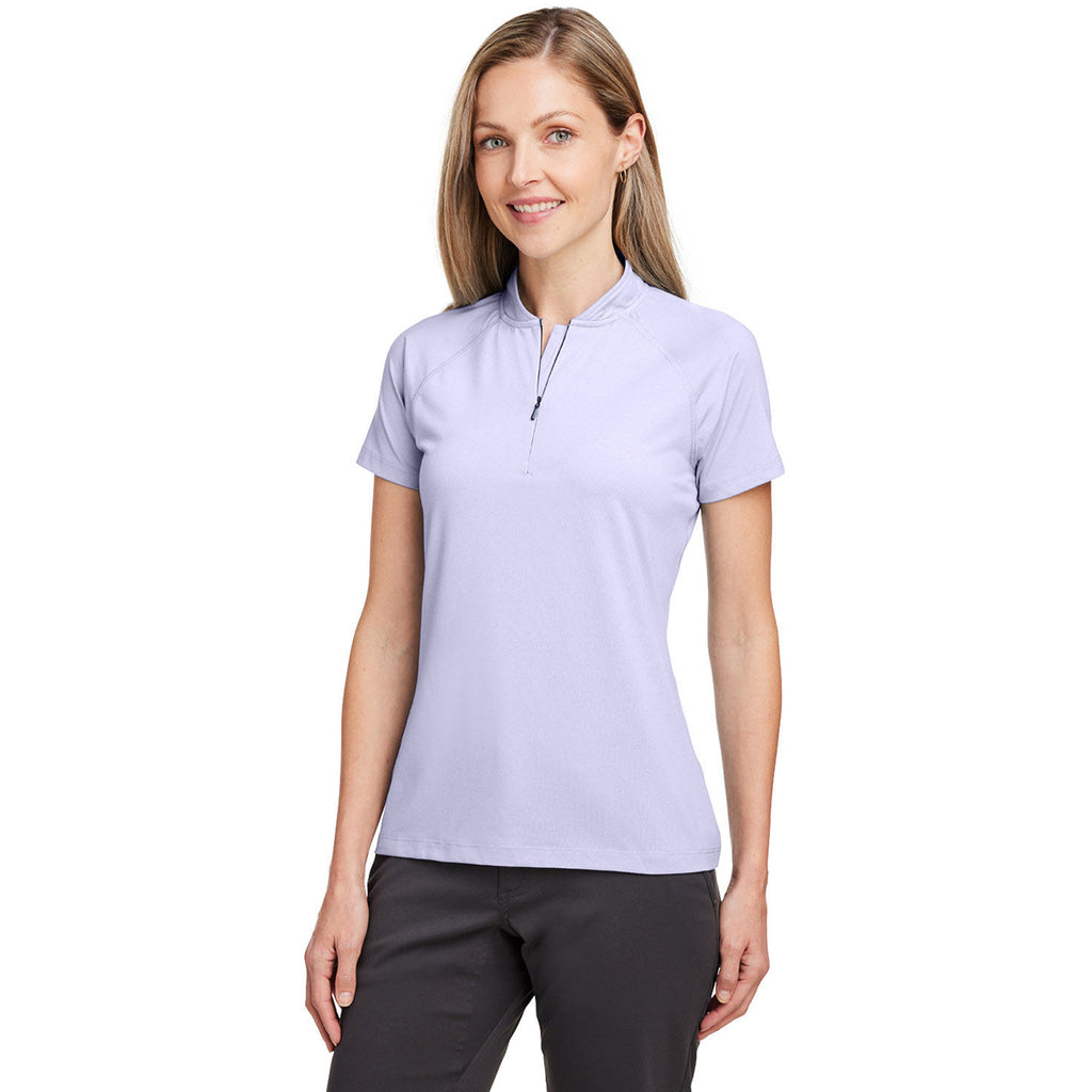 Swannies Golf Women's Lilac Grey Heather Quinn Polo