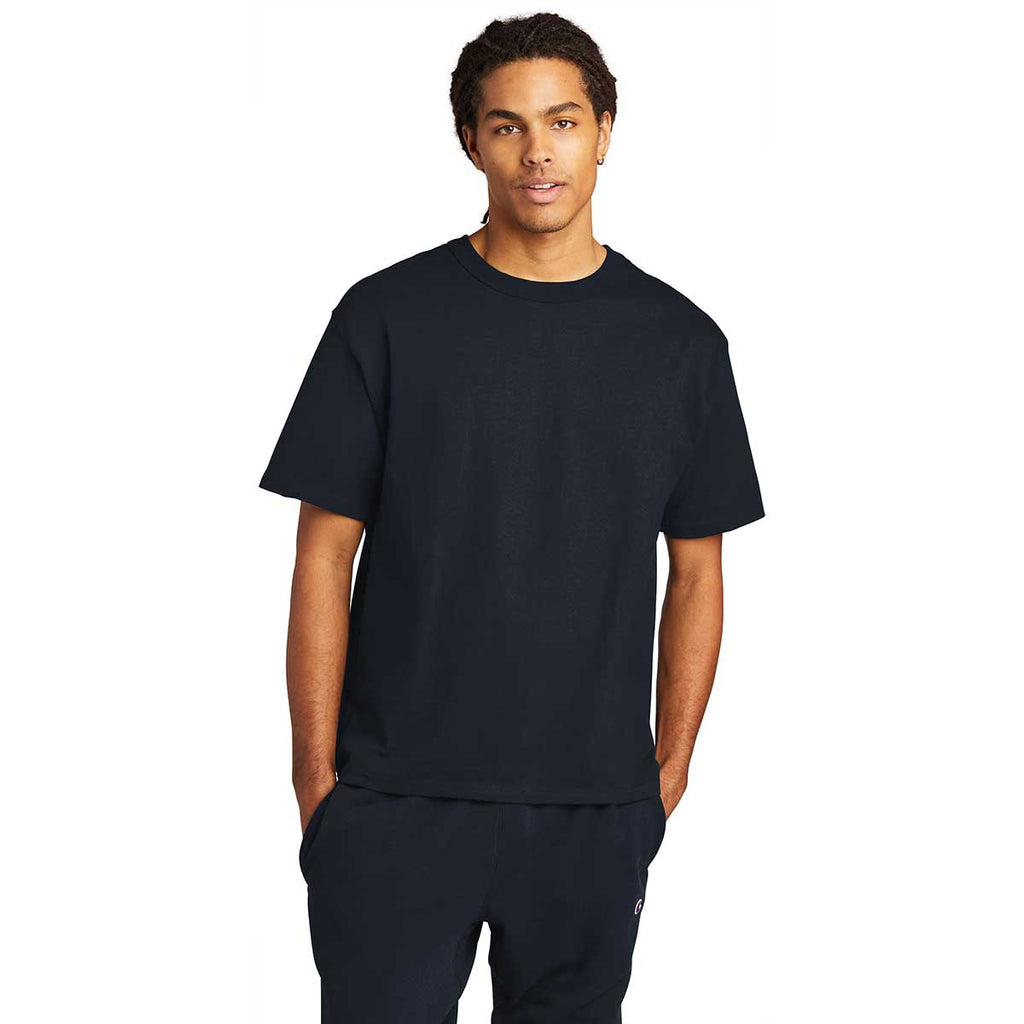 Champion Men's Navy Heritage 7-oz Jersey Tee