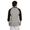 Champion Men's Grey/Black Baseball T-Shirt