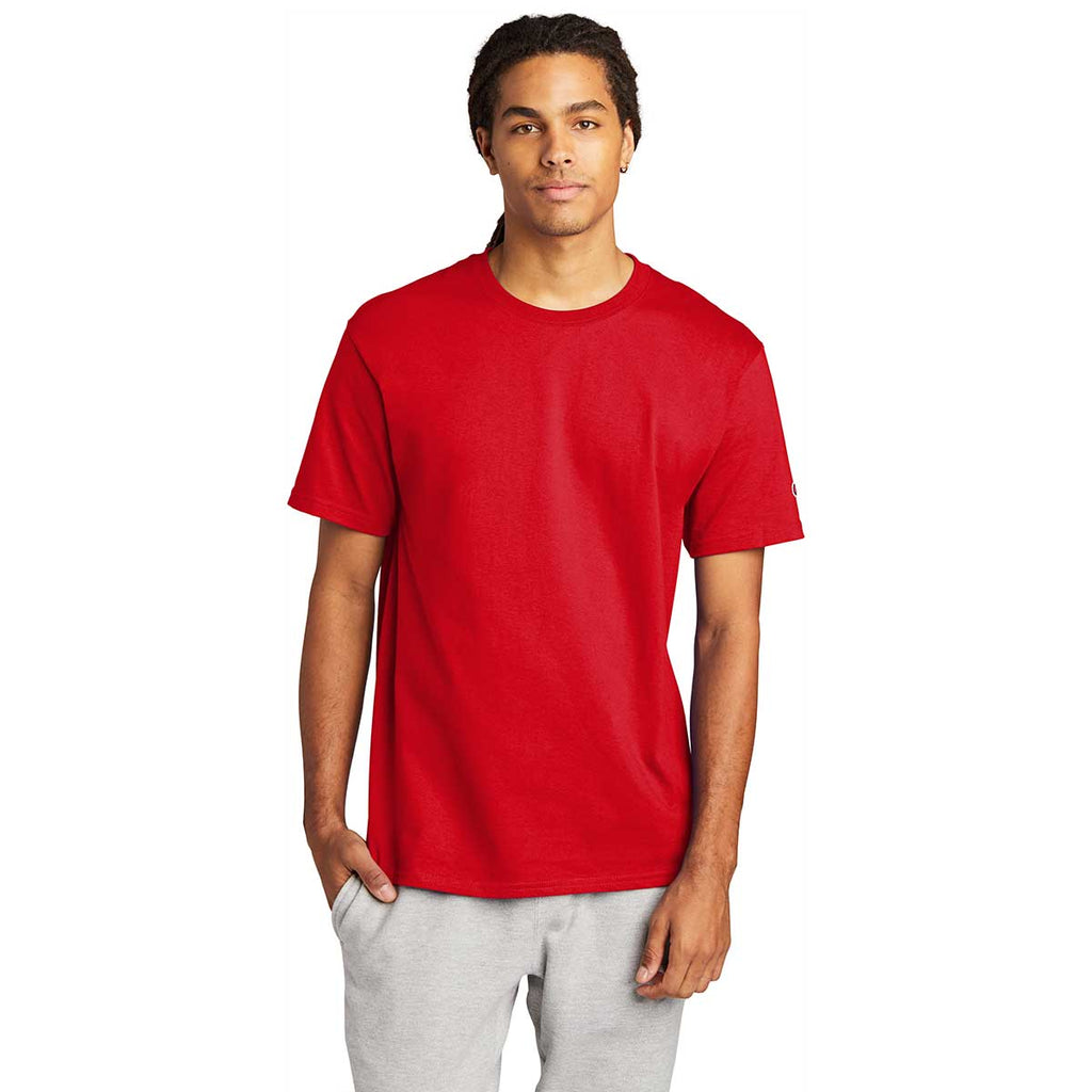 Champion Men's Red Heritage 6-oz Jersey Tee