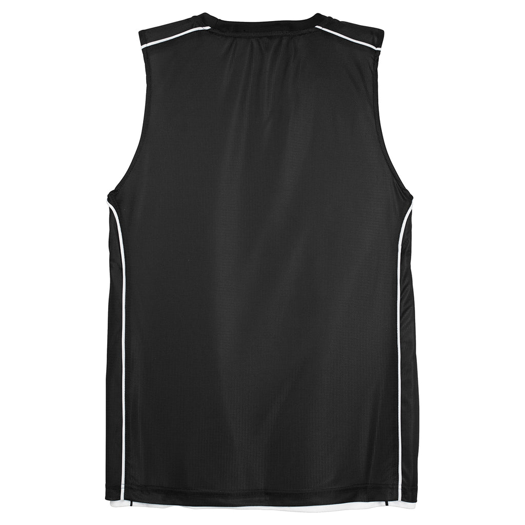 Sport-Tek Men's Black PosiCharge Mesh Reversible Sleeveless Tee