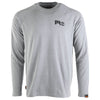 Timberland Men's Medium Grey Heather Core Reflective Pro Logo Long Sleeve T-Shirt