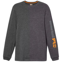 Timberland Men's Deepest Grey Heather Core Logo Long-Sleeve T-Shirt