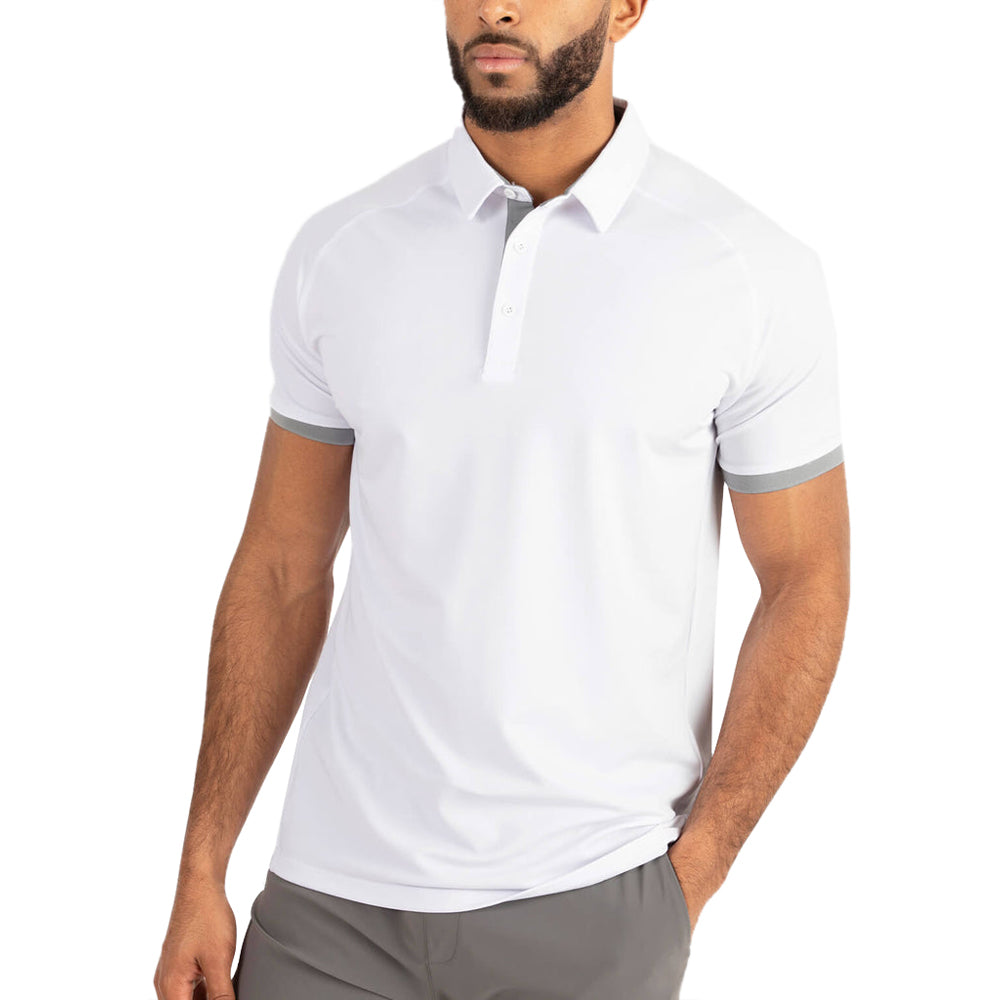 UNRL Men's White Tradition Polo