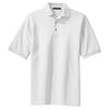 Port Authority Men's White Tall Pique Knit Polo