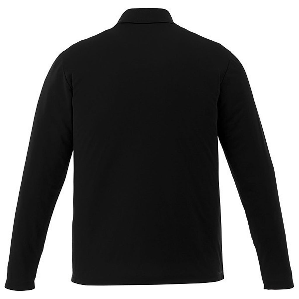 Trimark Men's Black Mori Long Sleeve Polo Tall