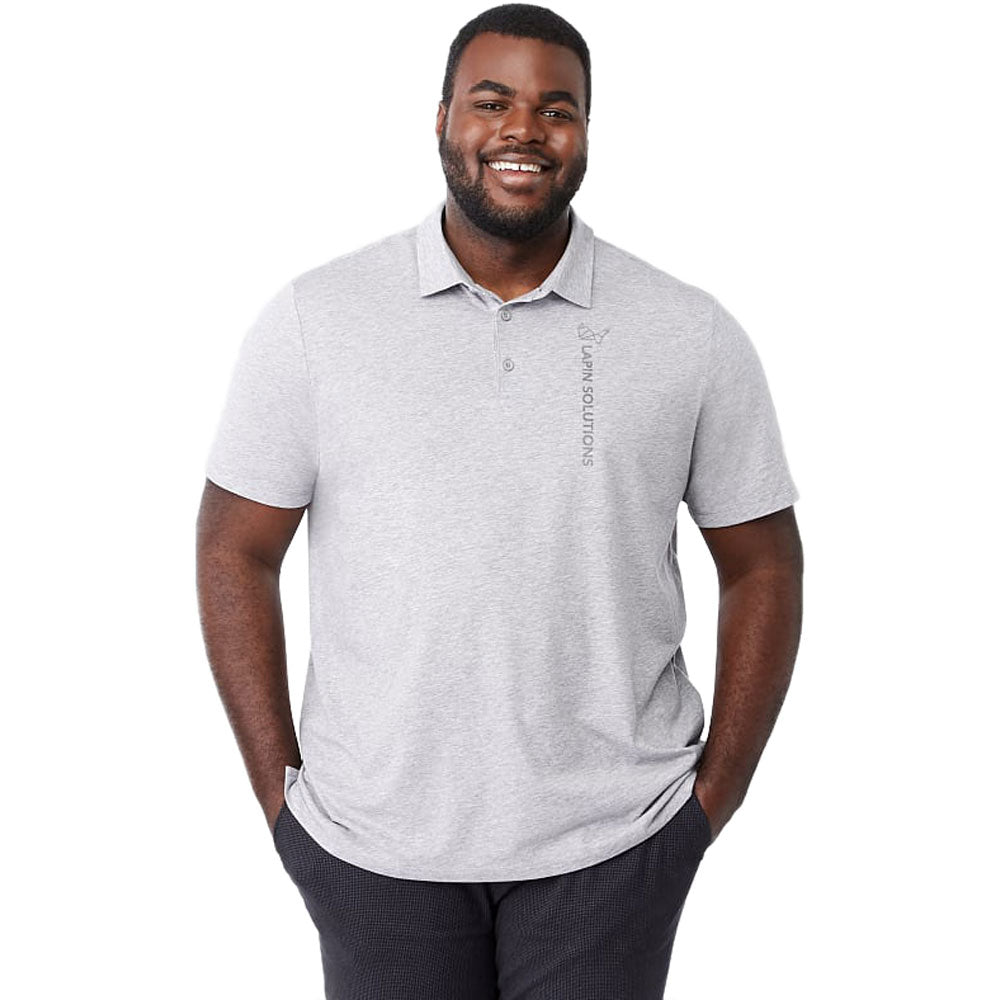 Trimark Men's Heather Grey Somoto Eco Short Sleeve Polo