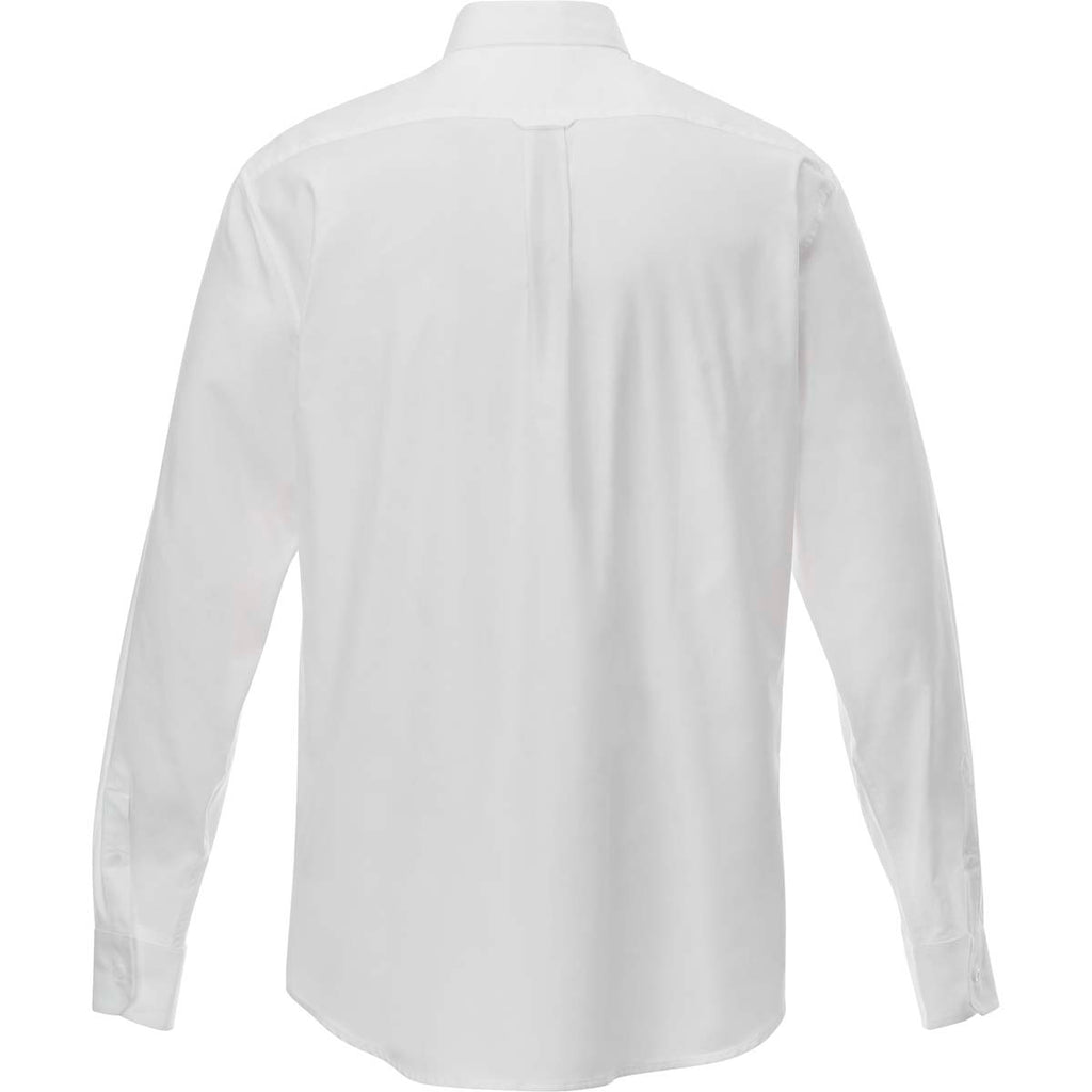 Elevate Men's White Irvine Oxord Long Sleeve Shirt Tall