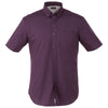 Elevate Men's Dark Plum Stirling Short Sleeve Shirt