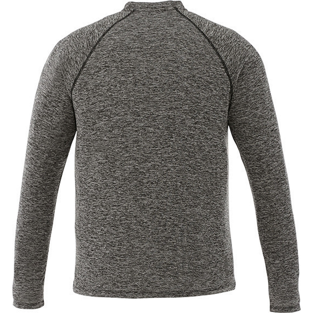 Elevate Men's Heather Dark Charcoal Quadra Long Sleeve Shirt