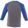 Elevate Men's New Royal Heather/Medium Heather Grey Dakota Three Quarter Tee