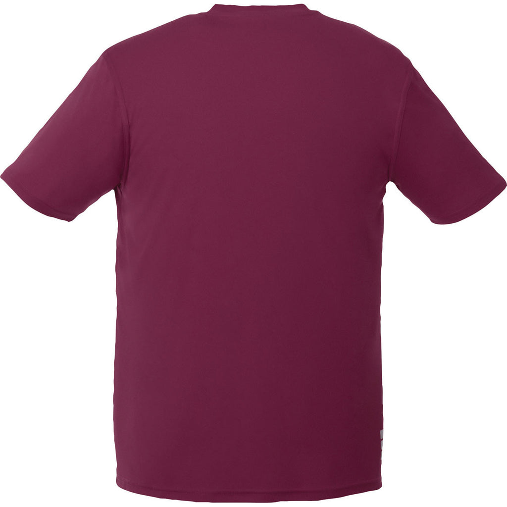 Elevate Men's Maroon Omi Short Sleeve Tech T-Shirt