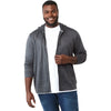 Elevate Men's Heather Dark Charcoal Lavar Eco Knit Full Zip Hoody