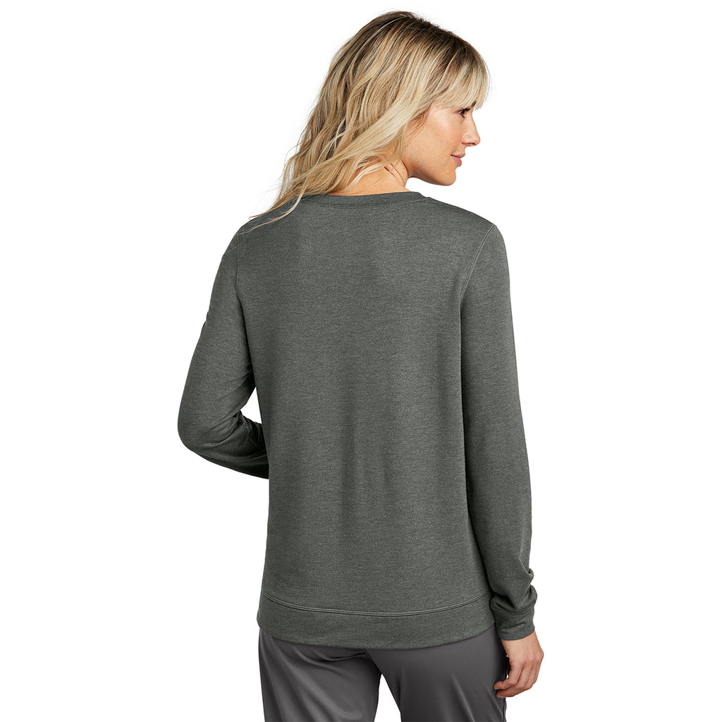 TravisMathew Women's Dark Grey Heather Long Weekend Crew