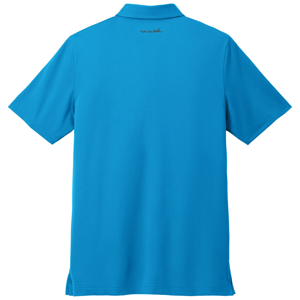 TravisMathew Men's Classic Blue Cabana Solid Polo