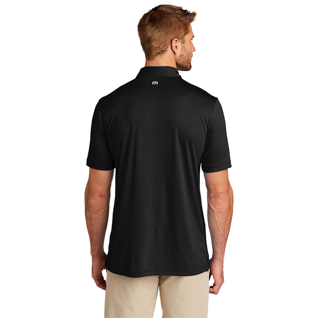 TravisMathew Men's Black Coto Performance Polo