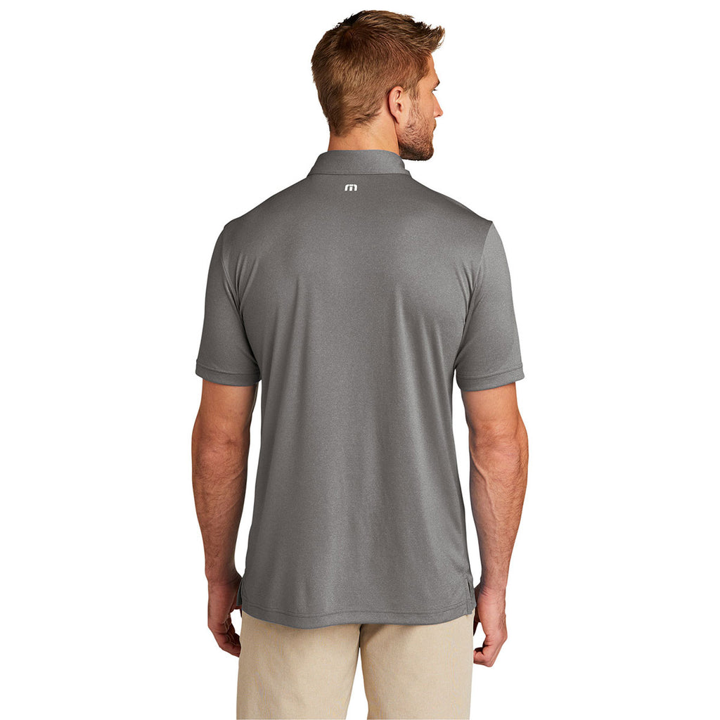 TravisMathew Men's Quiet Shade Grey Heather Coto Performance Polo