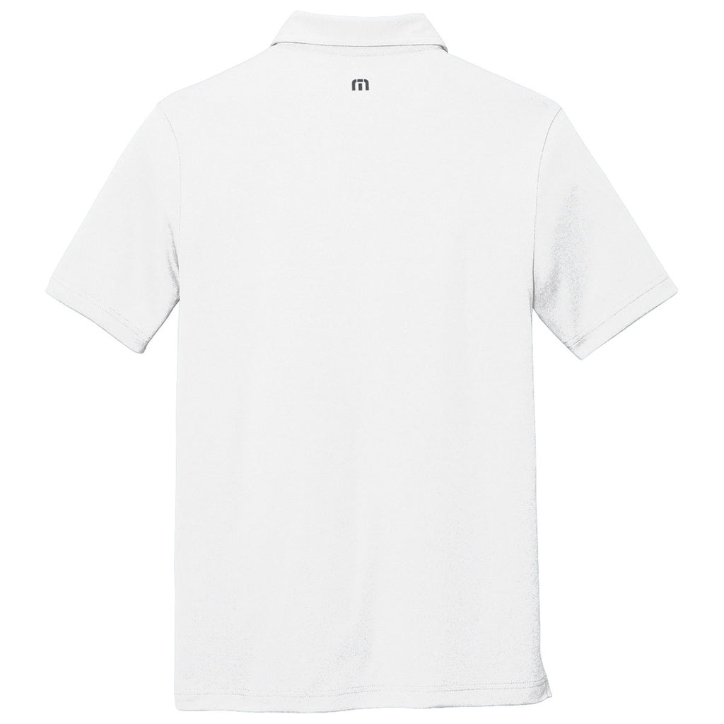 TravisMathew Men's White Coto Performance Polo